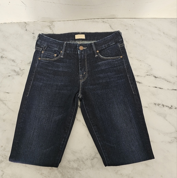 MOTHER The Looker High Rise Skinny No Play Blue Jeans Jeans Preowned 26 - Picture 5 of 10